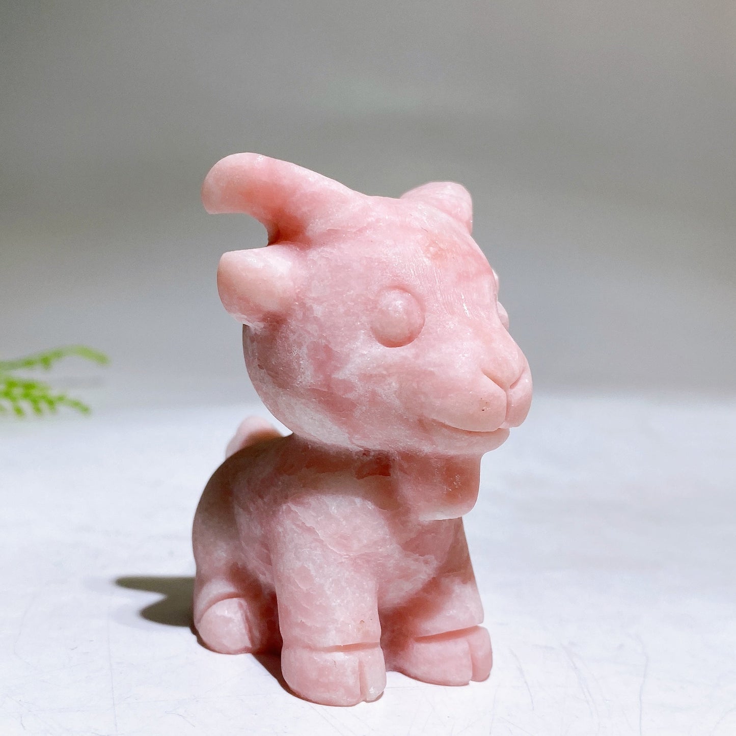 2.3" Natural Crystal Goat Carving Wholesale