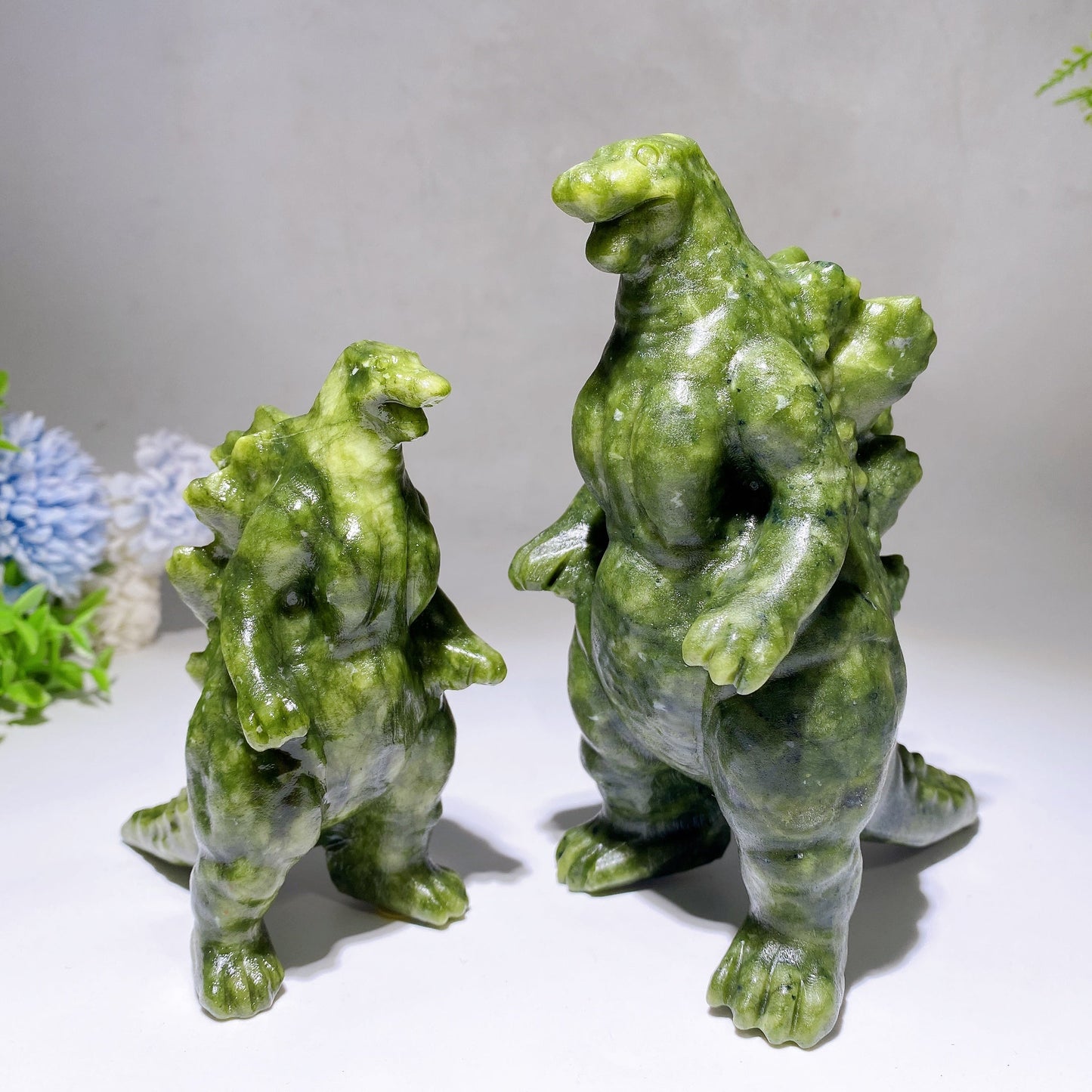 4.6"-5.9" Serpentine Godzilla Carving Crystal Healing Bulk Wholesale
