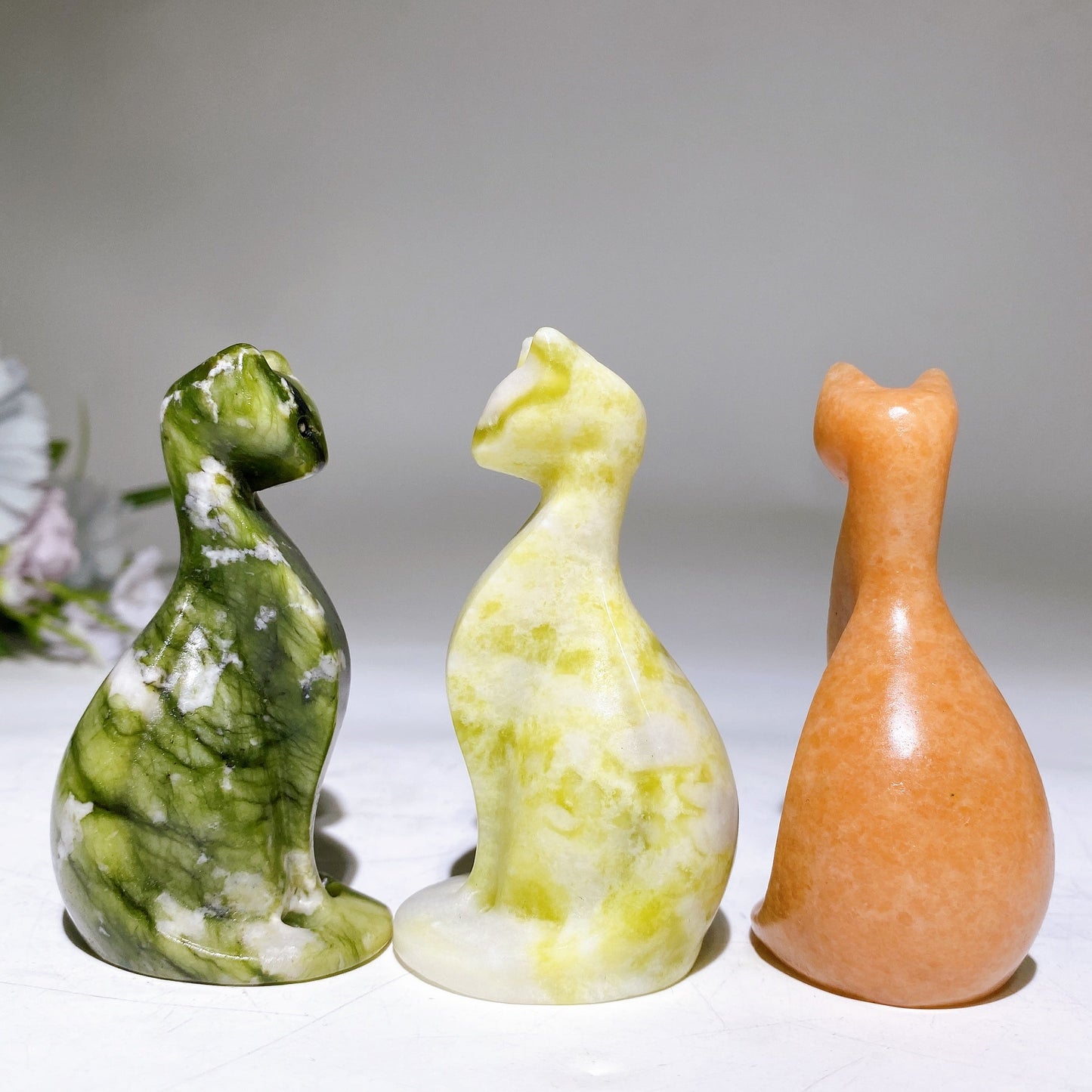 3.1" Crystal Cat Carving Crystal Healing Bulk Wholesale