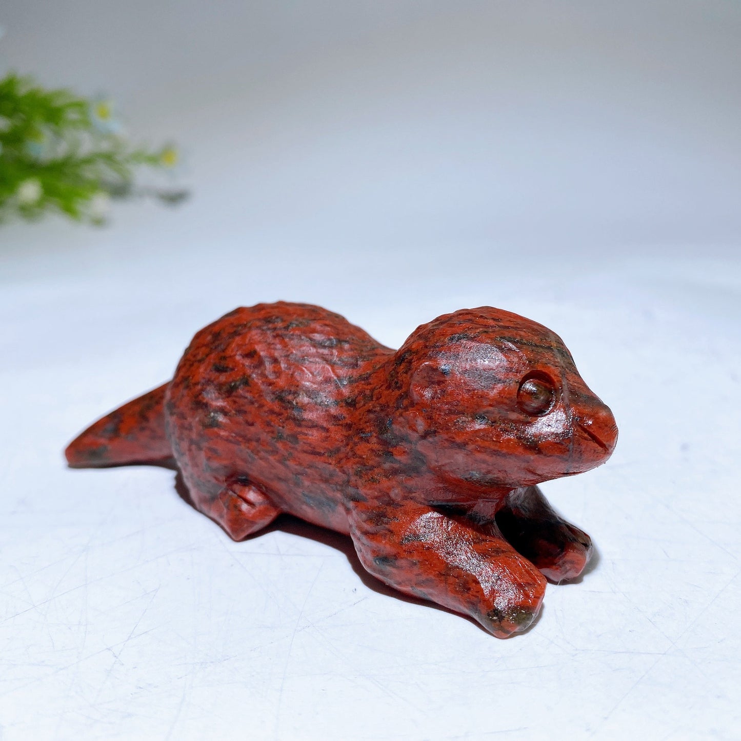 3.5" Natural Gemstone Crystal Beaver Carving  For Gift & Display Wholesale