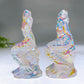 3.8" Aura Clear Quartz Mermaid Carving Wholesale