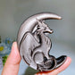 3.3" Silver Obsidian Moon Carving Crystal Healing Bulk Wholesale