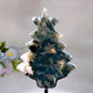 Moss Agate Christmas Tree Carving with Stand Crystal Healing Bulk Wholesale