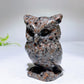 3.1" Natural Black Obsidian Yooperlite Owl Carving Wholesale