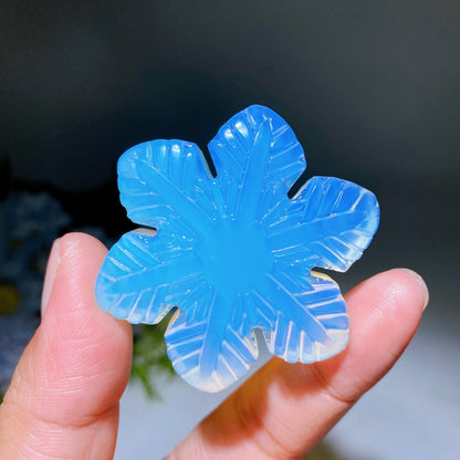 1.9" Opalite Snowflake Carving Crystal Healing Bulk Wholesale
