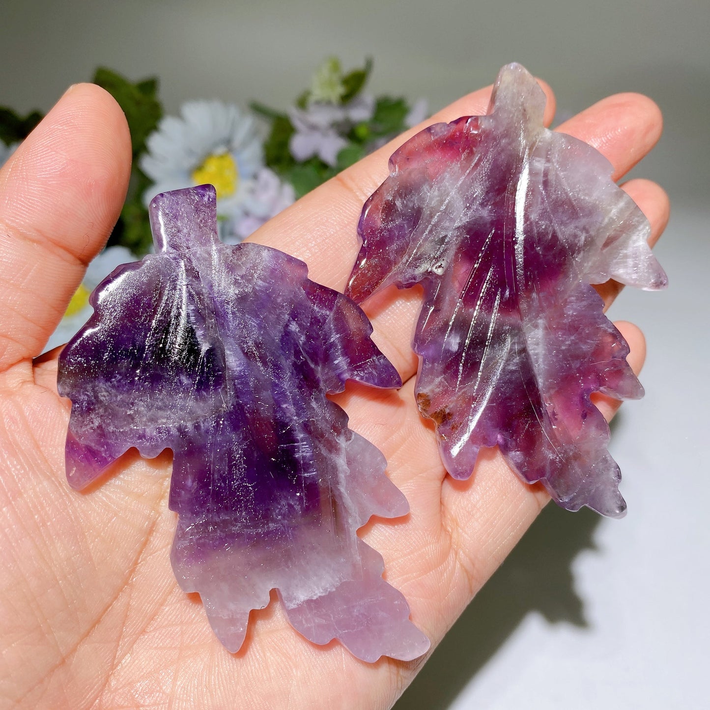 3.0" Crystal leaf Carving Crystal Healing Bulk Wholesale