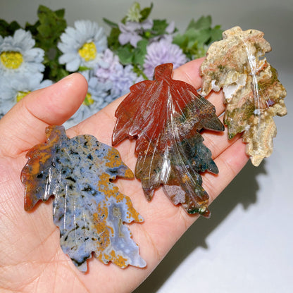 3.0" Crystal leaf Carving Crystal Healing Bulk Wholesale
