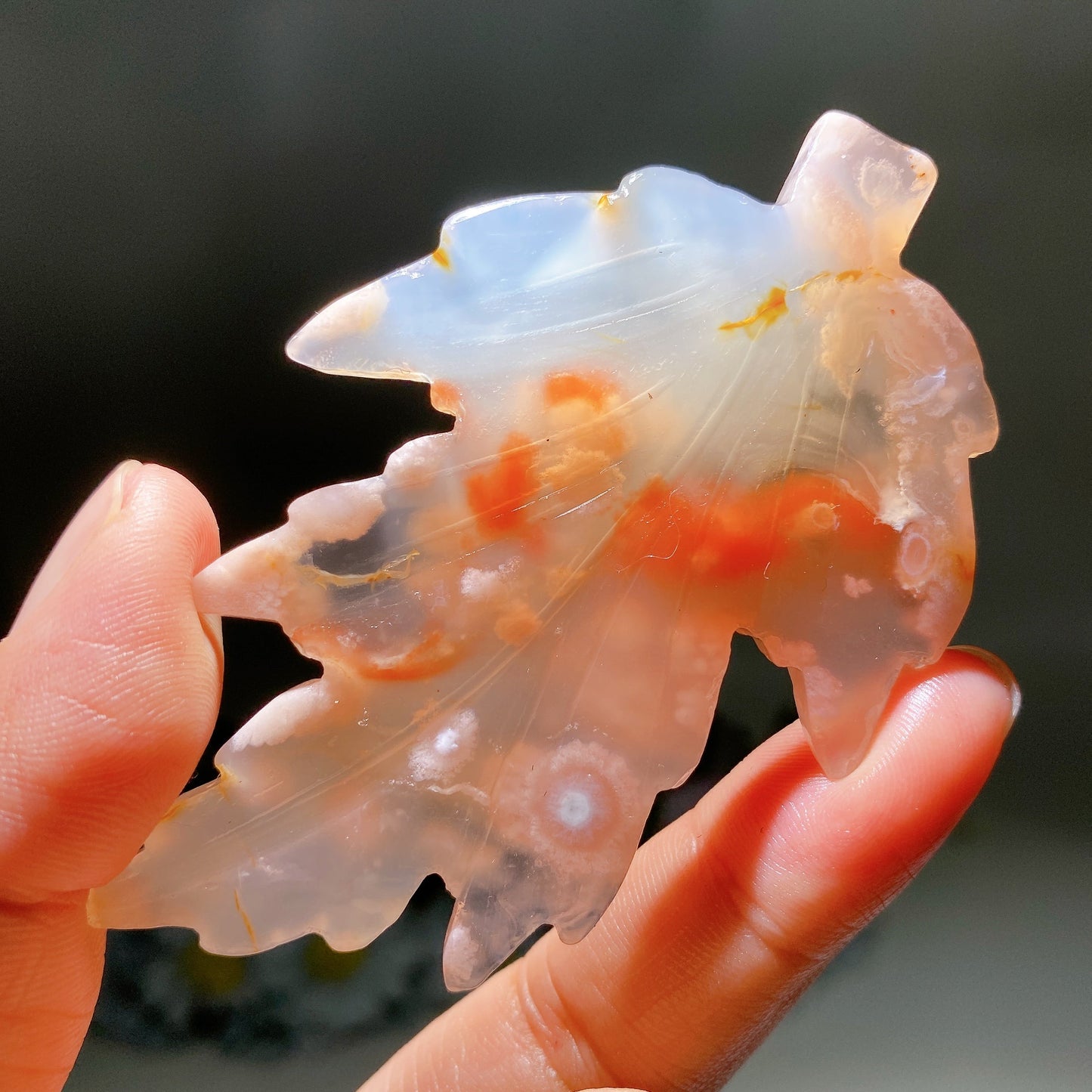 3.2" Crystal Leaf Carving Crystal Healing Bulk Wholesale