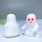 2.3" White Jade Ghost Carving with Skateboard for Halloween Wholesale