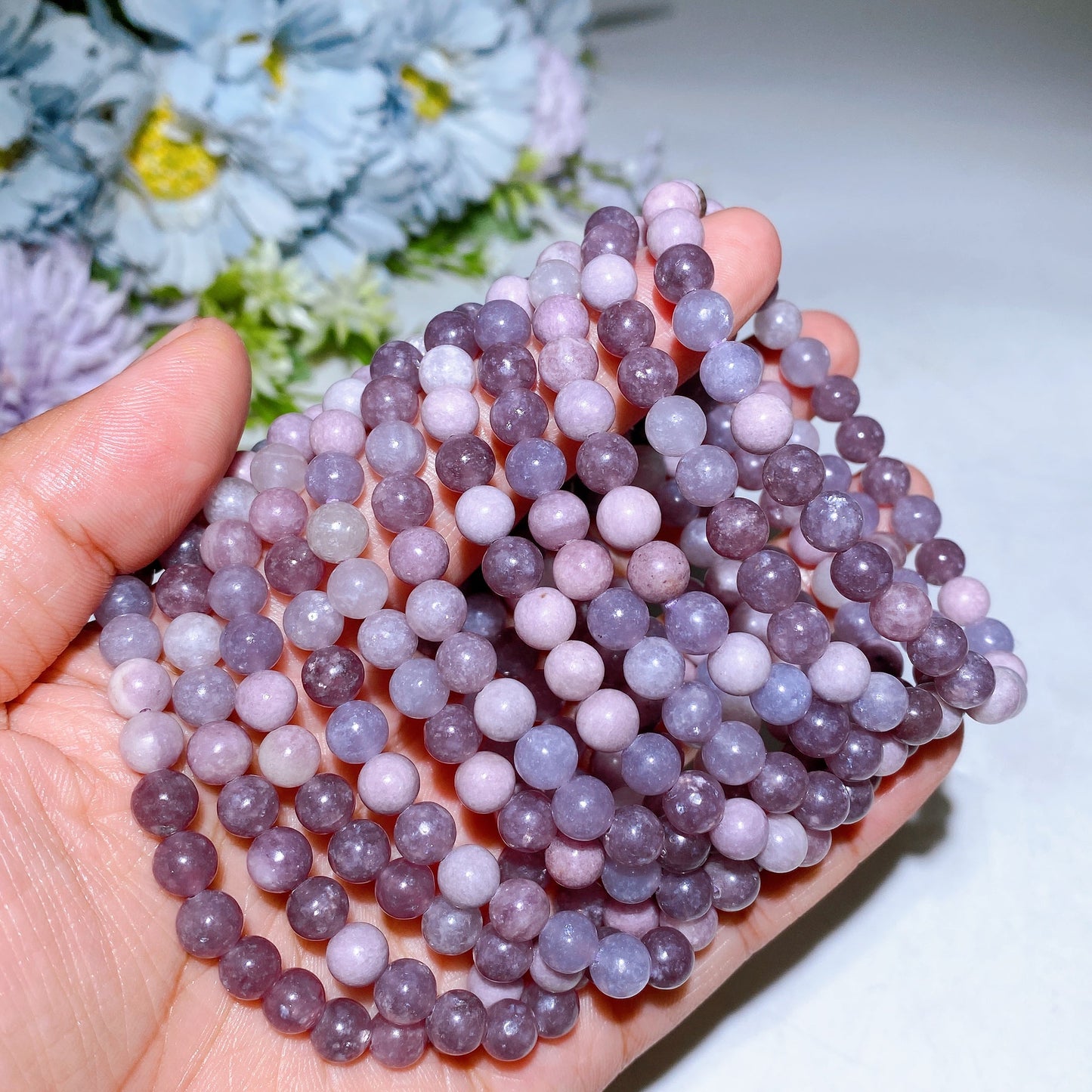 6mm Purple Mica Bracelet Crystal Healing Bulk Wholesale