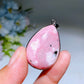 Cooper Silver Plated Peru Rhodonite Drop Shape Pendant Crystal Healing Bulk Wholesale