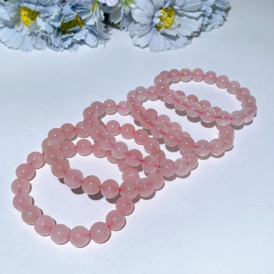 10mm Dark Rose Quartz Bracelet  Crystal Healing Bulk Whoelsale