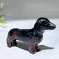 3.1" Natural Crystal Sausage Dog Carving Wholesale