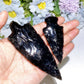 7-10cm Raw Black Obsidian Spear Head Carving Crystal Healing Bulk Wholesale