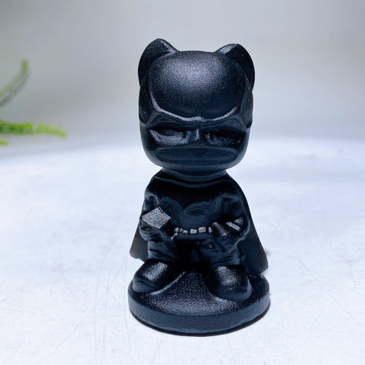 Black Obsidian Bat Man Crystal Carvings Cartoon Bulk Best Crystal Wholesalers