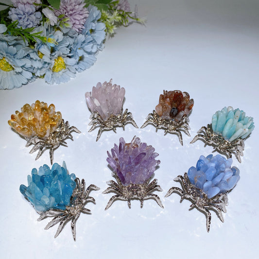 2.2" Crystal Cluster Spider Free Form Crystal Healing Bulk Wholesale