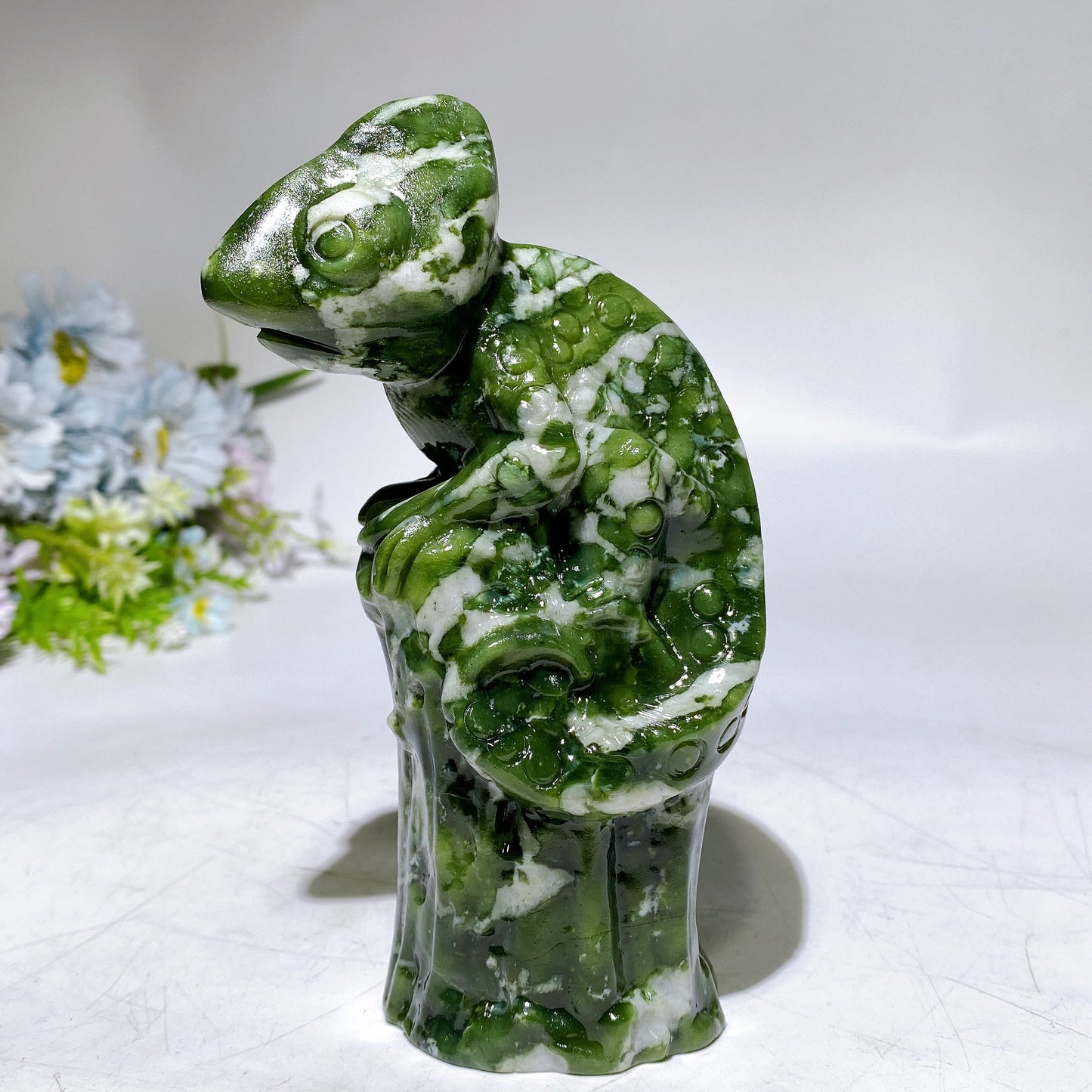 6.0" Crystal Chameleon Carving Crystal Healing Bulk Wholesale