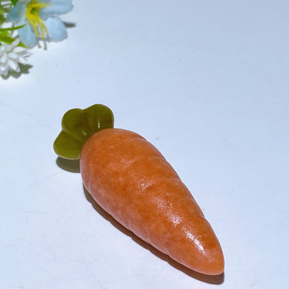 2.4"-4.9" Sunstone Serpentine Carrot Carving Crystal Healing Bulk Wholesale