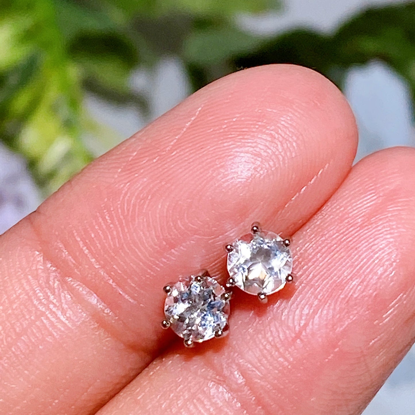 925 Silver Crystal Ear Stud Crystal Healing Bulk Wholesale