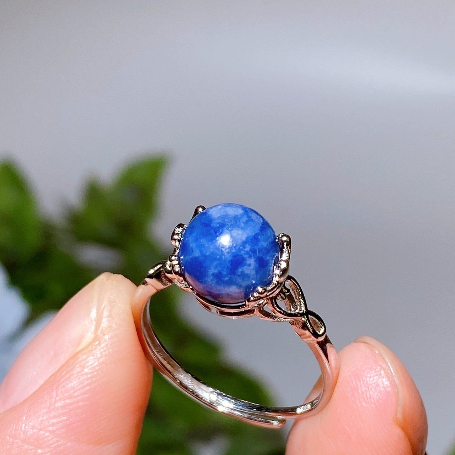 Cooper Silver Plated Crystal Ring Crystal Healing Bulk Wholesale