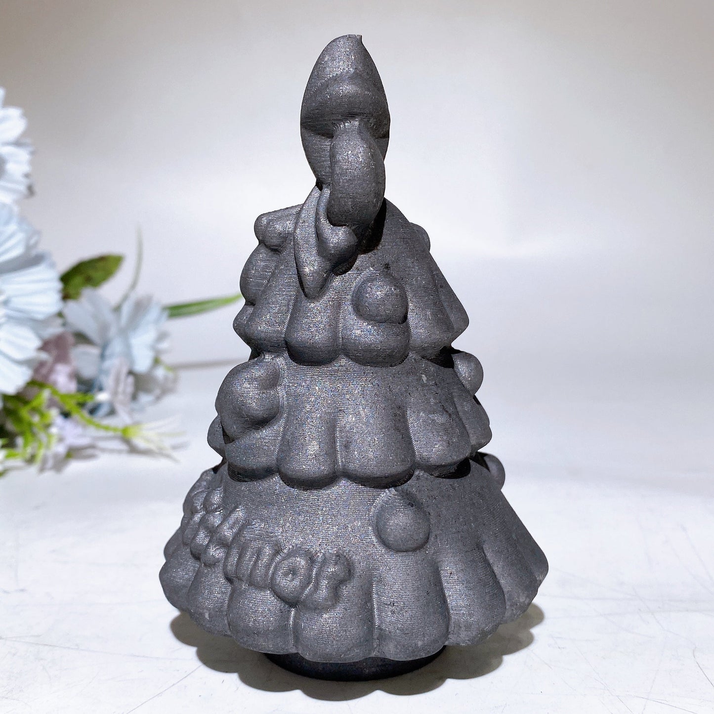 4.6" Schungite Christmas Tree Carving Crystal Healing Bulk Wholesale