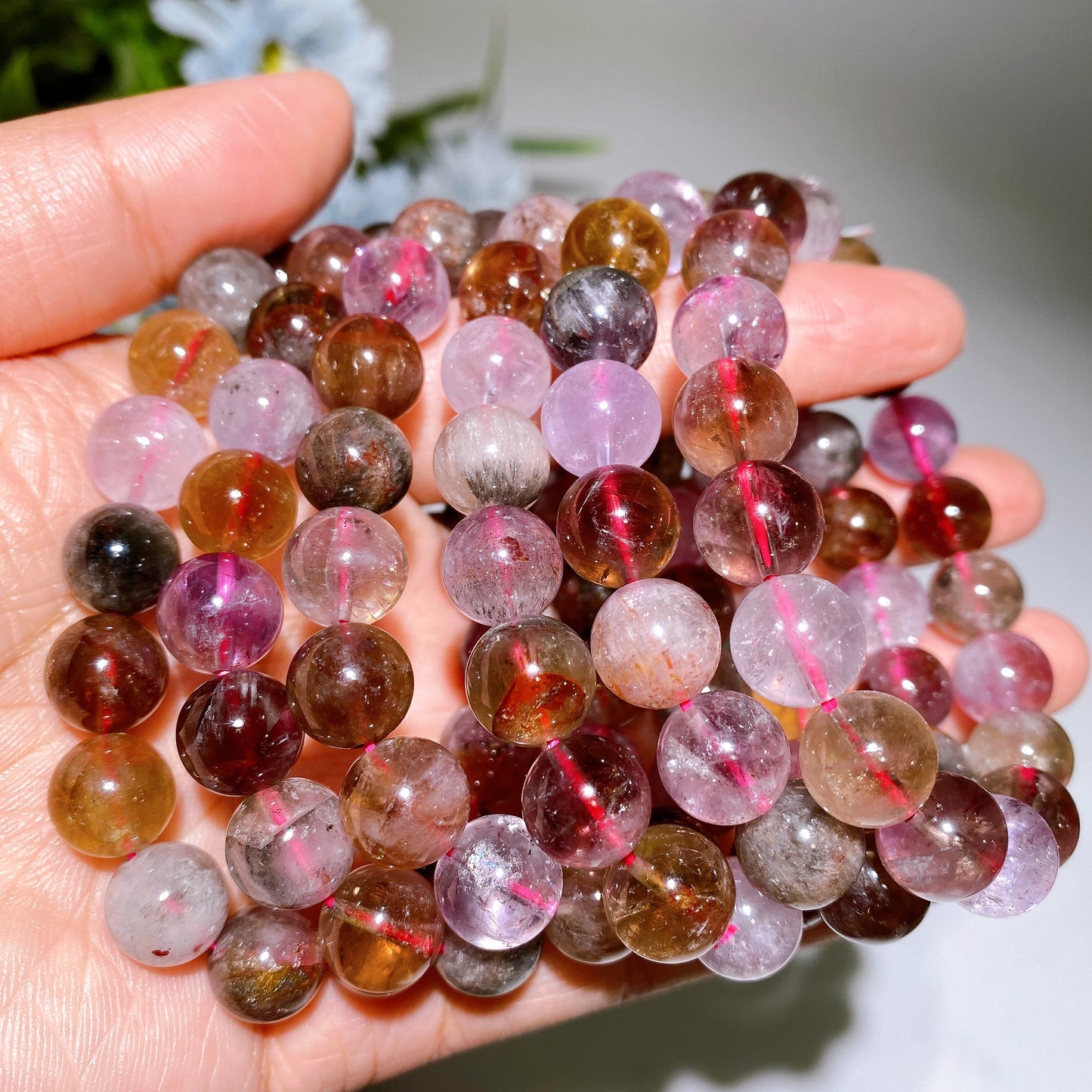 10.5mm Auralite 23 Bracelet Crystal Healing Bulk Wholesale