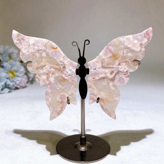 12cm Butterfly Wings Carving with Stand Crystal Healing Bulk Wholesale