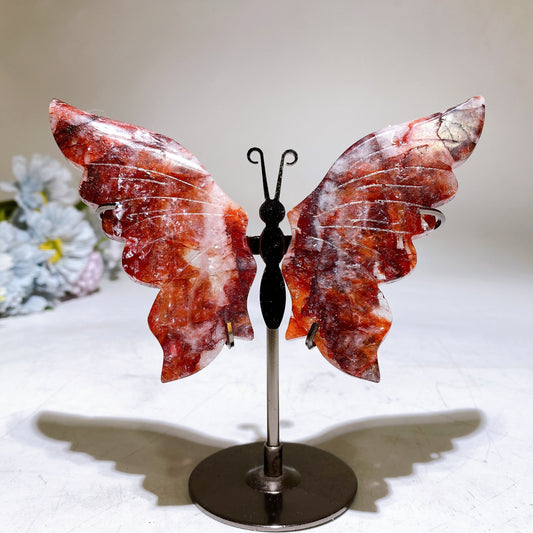 12cm Butterfly Wings Carving with Stand Crystal Healing Bulk Wholesale
