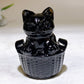 2.3" Crystal Cat in Basket Carving Crystal Healing Bulk Wholesale