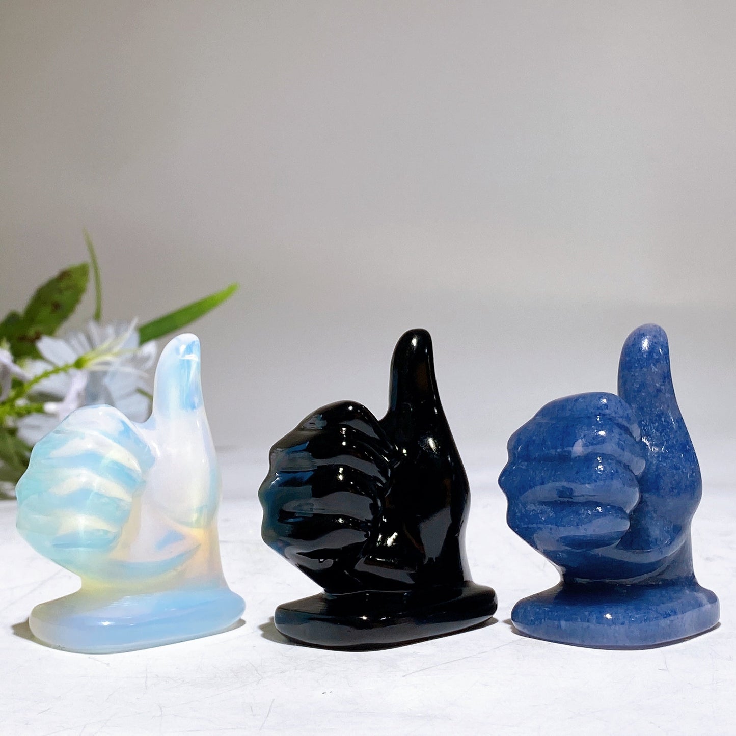 2.2" Crystal Hand Gesture Carving Crystal Healing Bulk Wholesale