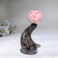 4.6" Crystal Flower with Yooperlite Steam Carving Crystal Healing Bulk Wholesale