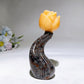 4.6" Crystal Flower with Yooperlite Steam Carving Crystal Healing Bulk Wholesale