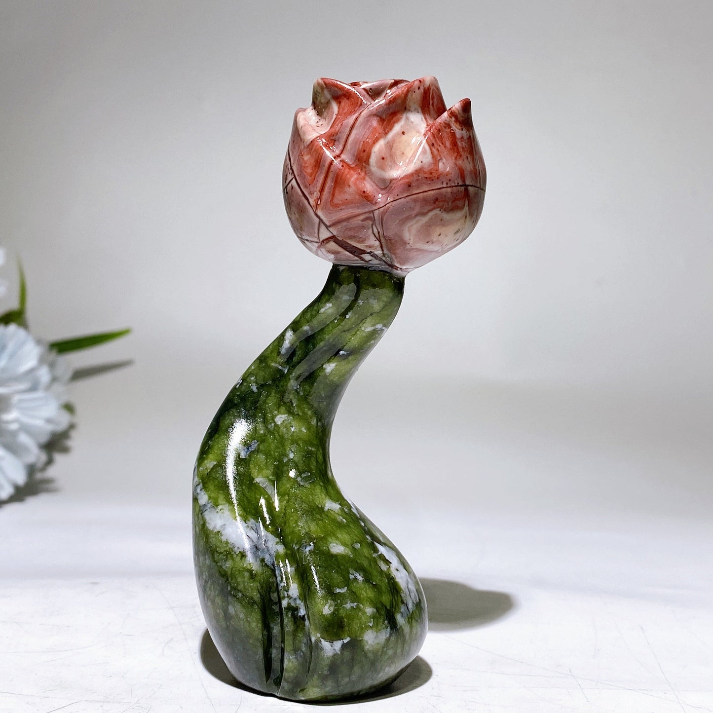 4.6" Crystal Flower with Yooperlite Steam Carving Crystal Healing Bulk Wholesale