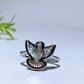 Cooper Silver Plated Rainbow Shell Eagle Ring Crystal Healing Bulk Wholesale