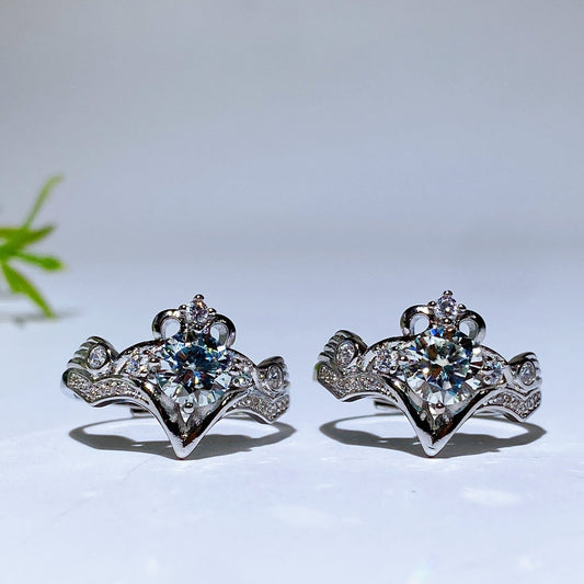 Cooper Silver Plated Moissanite Ring Crystal Healing Bulk Wholesale