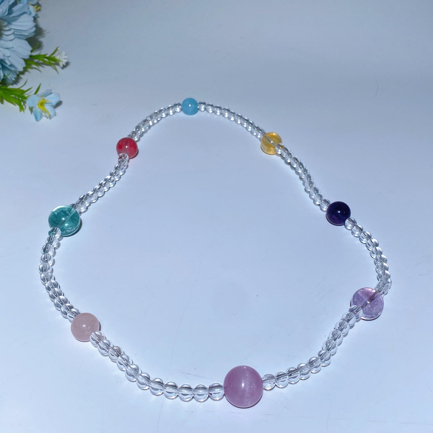 6mm Clear Quartz with Multi Crystal Necklace Cryrstal Healing Bulk Wholesale