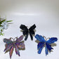 Aura Tourmaline Crystal Metal Butterfly Free Form Crystal Healing Bulk Wholesale