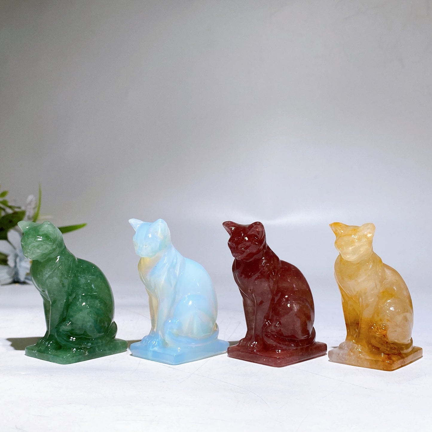 2.6" Crystal Cat Carving Crystal Healing Bulk Wholesale