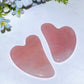 3.1" Rose Quartz Guasha Board Carving Crystal Healing Bulk Wholesale
