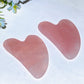 3.1" Rose Quartz Guasha Board Carving Crystal Healing Bulk Wholesale