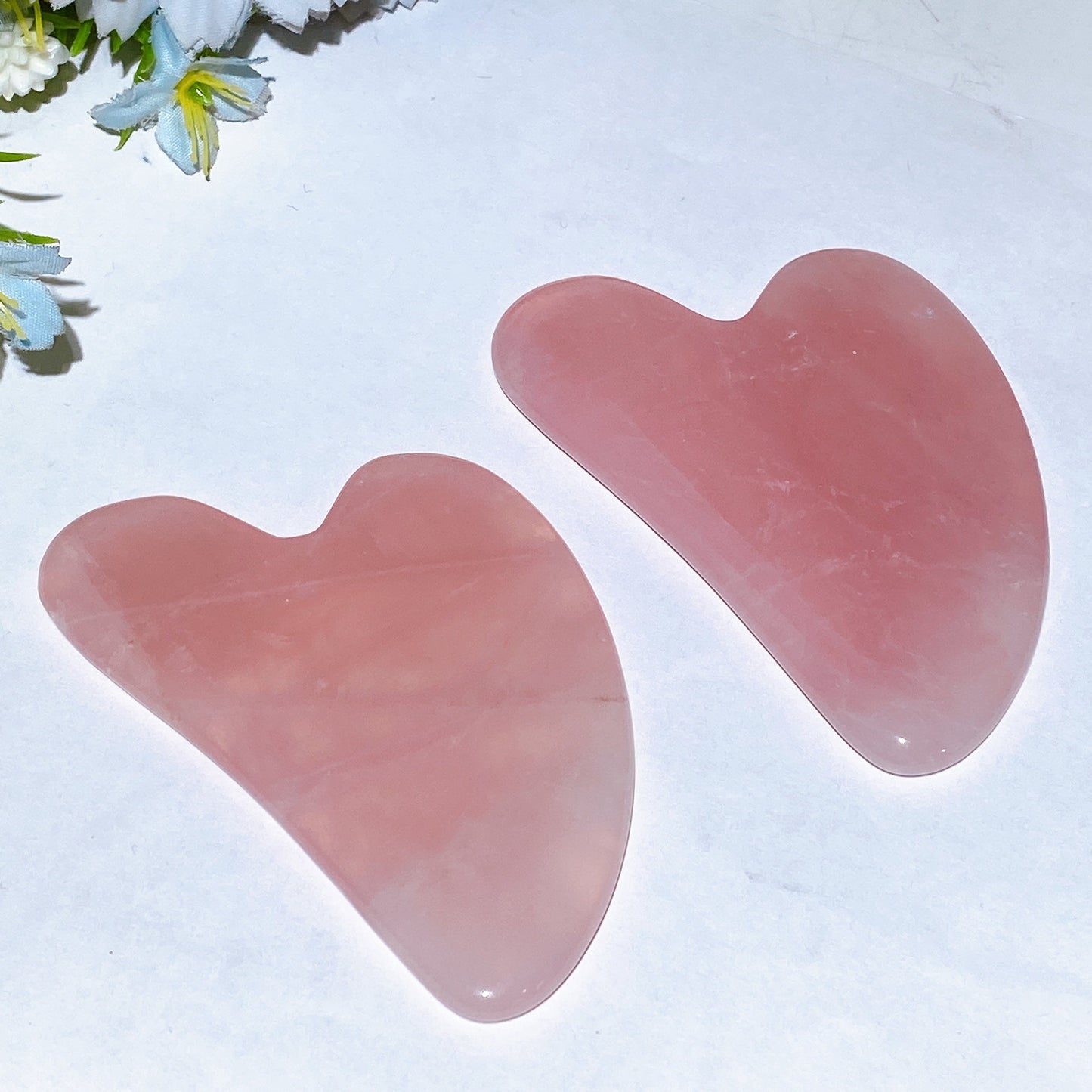 3.1" Rose Quartz Guasha Board Carving Crystal Healing Bulk Wholesale