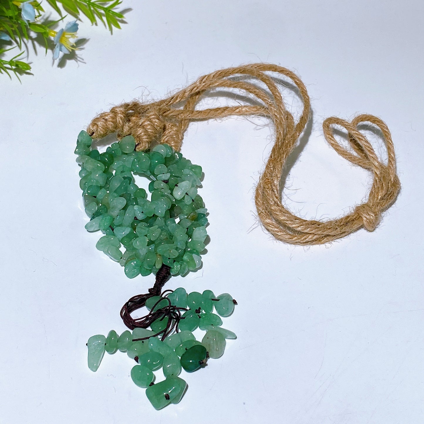 45cm Crystal Chips Web with Rope Hanging Ornament Crystal Healing Bulk Wholesale