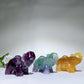 4.2" Greem Purple Yellow Fluorite Elephant Carvings Crystal Healing Bulk Wholesale