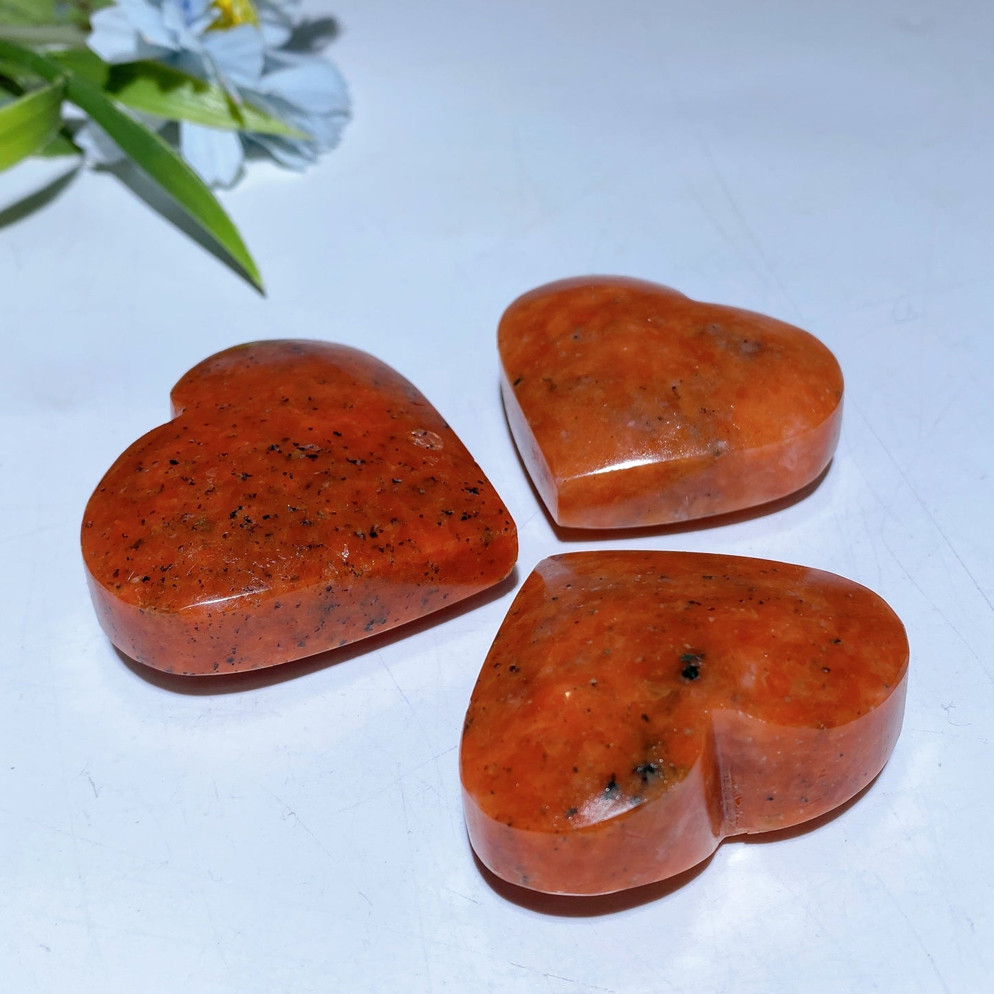 1.8"-2.2" Sunstone Heart Palm Stone Crystal Healing Bulk Wholesale
