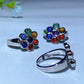 Adjustable Chakra Crystal Flower Ring Crystal Healing Bulk Wholesale