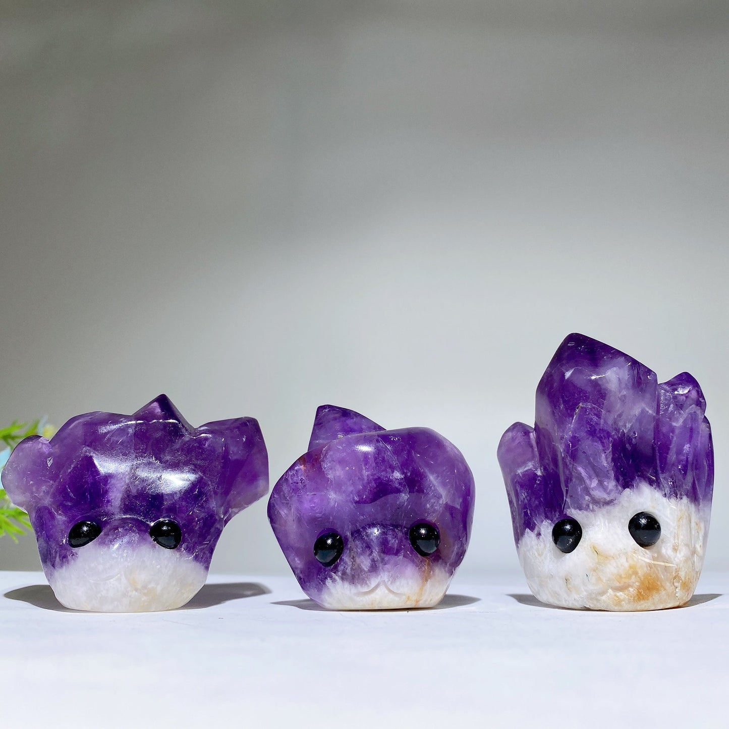 2.1"-2.7" Amethyst Clusters Groot Head Free Form Crystal Healing Bulk Wholesale