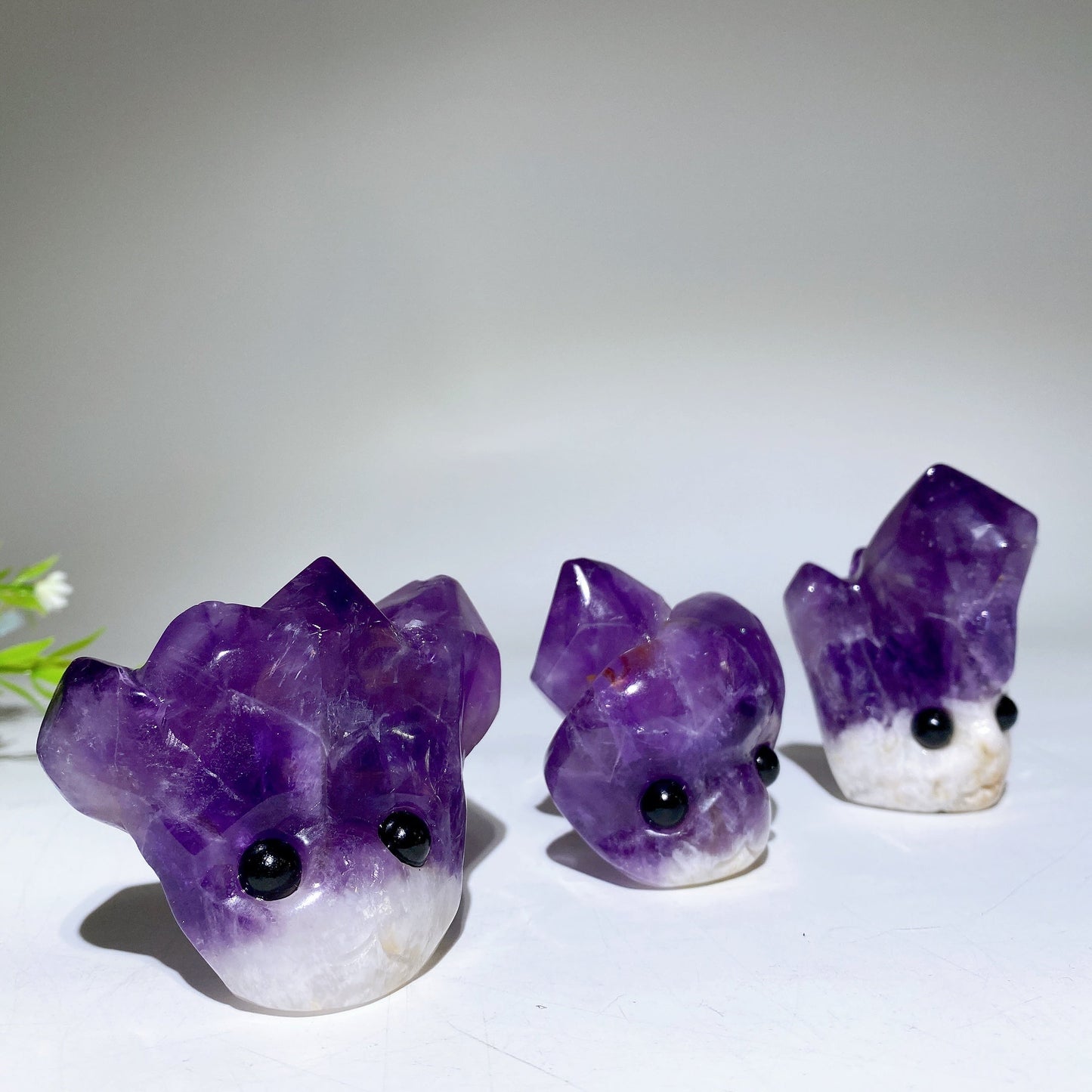2.1"-2.7" Amethyst Clusters Groot Head Free Form Crystal Healing Bulk Wholesale
