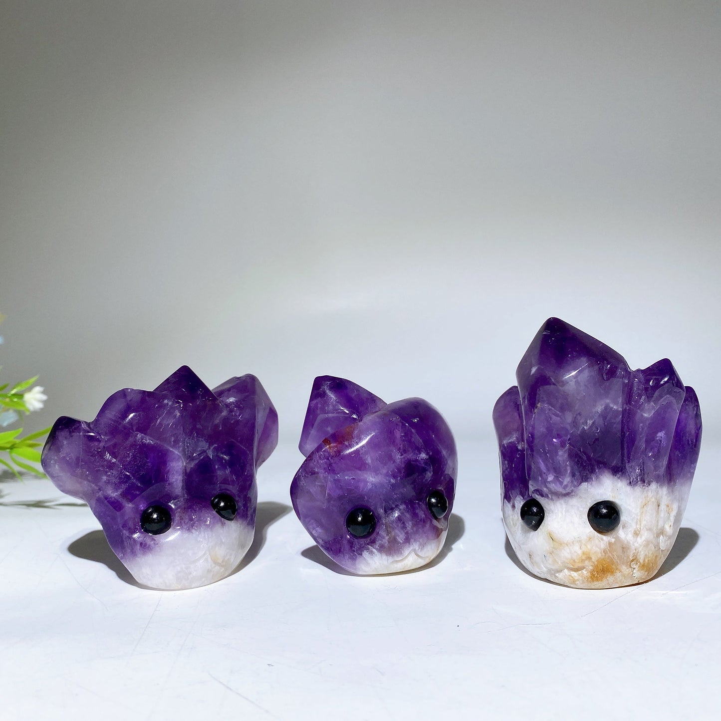 2.1"-2.7" Amethyst Clusters Groot Head Free Form Crystal Healing Bulk Wholesale