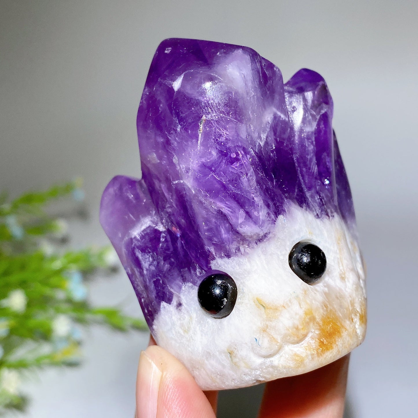 2.1"-2.7" Amethyst Clusters Groot Head Free Form Crystal Healing Bulk Wholesale