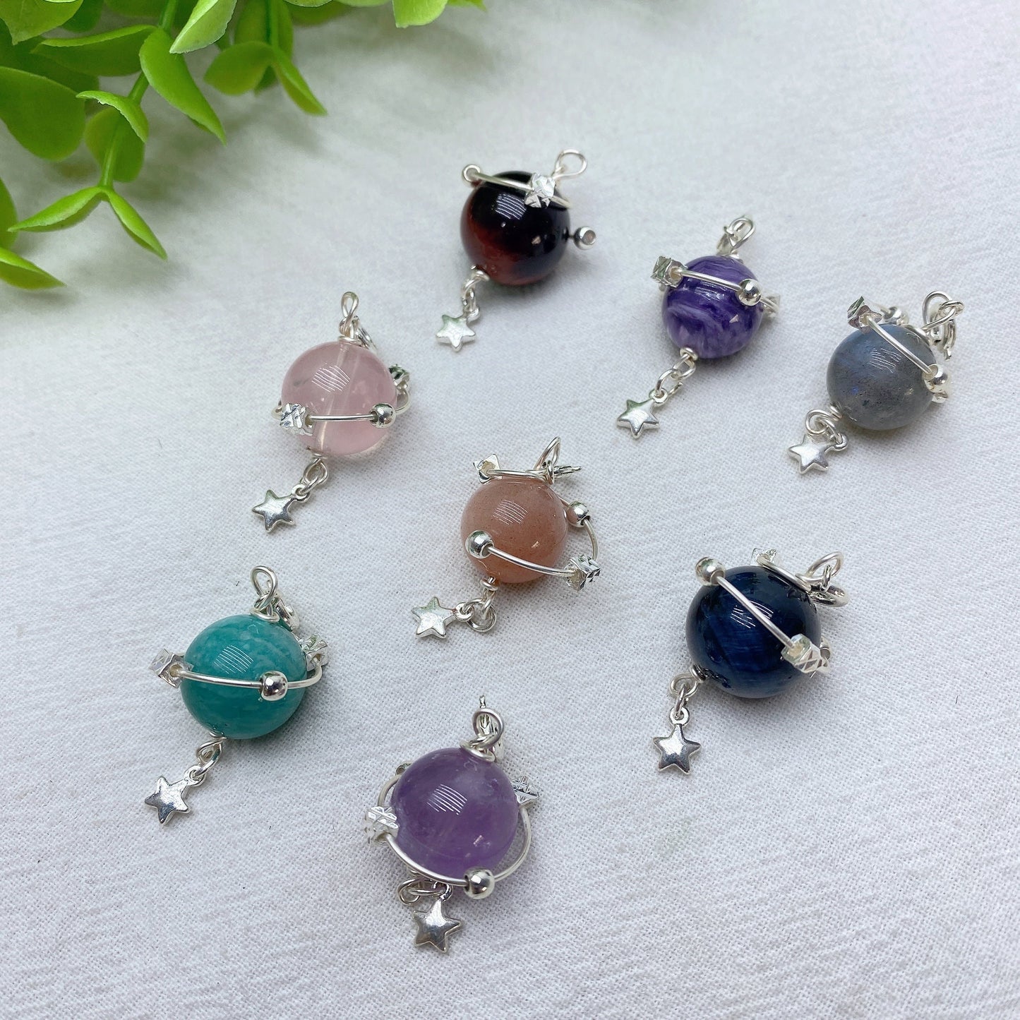 Mixed Crystal Planet Pendant Bulk Wholesale